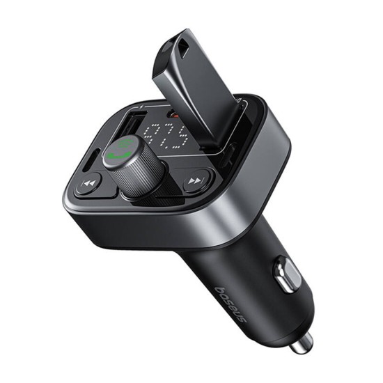 Modulator pentru Masina 2x USB, Type-C, Bluetooth 5.3 - Baseus S-09 Pro (C10762200113-00) - Black Modulator pentru Masina 2x USB, Type-C, Bluetooth 5.3 - Baseus S-09 Pro (C10762200113-00) - Black