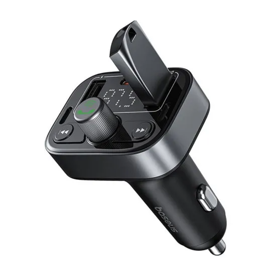 Modulator pentru Masina 2x USB, Type-C, Bluetooth 5.3 - Baseus S-09 Pro (C10762200113-00) - Black Modulator pentru Masina 2x USB, Type-C, Bluetooth 5.3 - Baseus S-09 Pro (C10762200113-00) - Black