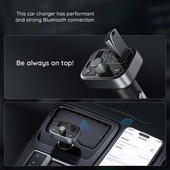 Modulator pentru Masina 2x USB, Type-C, Bluetooth 5.3 - Baseus S-09 Pro (C10762200113-00) - Black Modulator pentru Masina 2x USB, Type-C, Bluetooth 5.3 - Baseus S-09 Pro (C10762200113-00) - Black