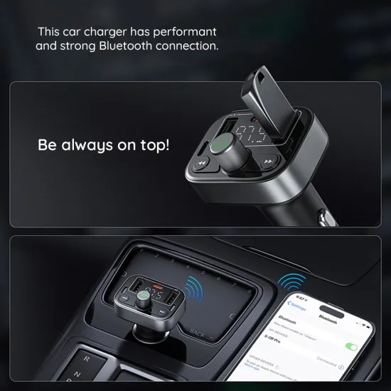 Modulator pentru Masina 2x USB, Type-C, Bluetooth 5.3 - Baseus S-09 Pro (C10762200113-00) - Black Modulator pentru Masina 2x USB, Type-C, Bluetooth 5.3 - Baseus S-09 Pro (C10762200113-00) - Black