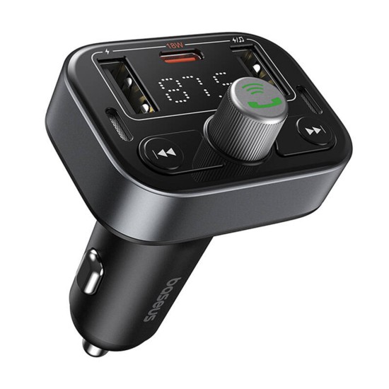 Modulator pentru Masina 2x USB, Type-C, Bluetooth 5.3 - Baseus S-09 Pro (C10762200113-00) - Black Modulator pentru Masina 2x USB, Type-C, Bluetooth 5.3 - Baseus S-09 Pro (C10762200113-00) - Black