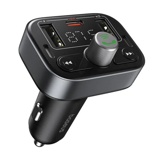 Modulator pentru Masina 2x USB, Type-C, Bluetooth 5.3 - Baseus S-09 Pro (C10762200113-00) - Black Modulator pentru Masina 2x USB, Type-C, Bluetooth 5.3 - Baseus S-09 Pro (C10762200113-00) - Black
