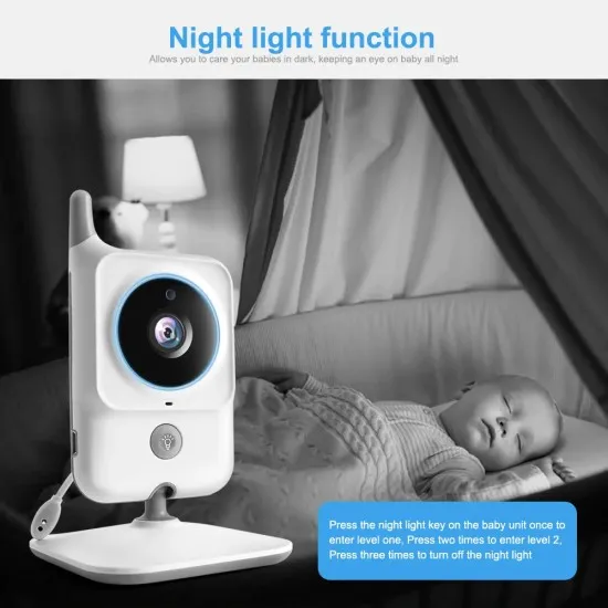 Monitor pentru Bebelus Wireless, Senzor de Temperatura, Display LCD, Night Vision - Techsuit (VB607) - White Monitor pentru Bebelus Wireless, Senzor de Temperatura, Display LCD, Night Vision - Techsuit (VB607) - White