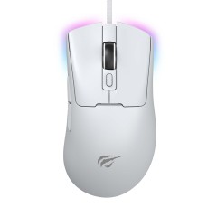 Mouse cu Fir pentru Gaming 800/1600/3200/6400/8000/12000 DPI, 1.6m, 5V - Havit (MS966) - White Mouse cu Fir pentru Gaming 800/1600/3200/6400/8000/12000 DPI, 1.6m, 5V - Havit (MS966) - White