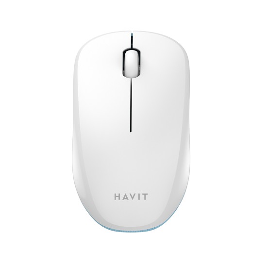 Mouse Fara Fir 2.4GHz, 1200 DPI, ABS, PC- Havit (MS66GT) - White / Blue