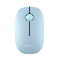Mouse Fara Fir 2.4GHz, 1600 DPI, ABS, PC- Havit (MS57GT) - Light Blue Mouse Fara Fir 2.4GHz, 1600 DPI, ABS, PC- Havit (MS57GT) - Light Blue