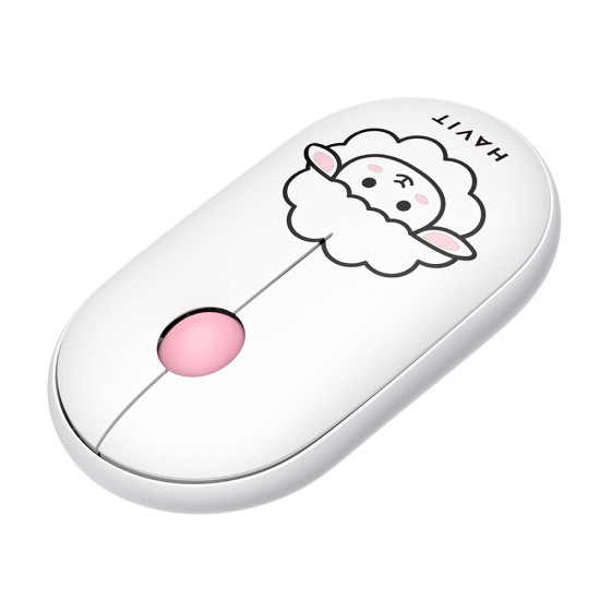 Mouse Fara Fir 2.4GHz, 1600 DPI, ABS, PC- Havit (MS75GT Pro) - White