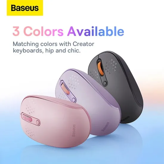 Mouse Fara Fir BT5.0, 2.4G, 1600 DPI - Baseus F01B (B01055503833-00) - Frosted Grey Mouse Fara Fir BT5.0, 2.4G, 1600 DPI - Baseus F01B (B01055503833-00) - Frosted Grey