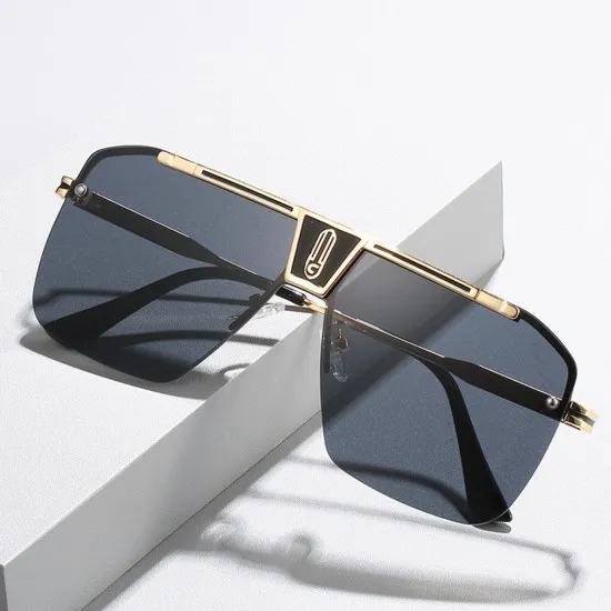 Ochelari de Soare pentru Barbati - Techsuit (2576) - Gold / Blue / Brown Ochelari de Soare pentru Barbati - Techsuit (2576) - Gold / Blue / Brown