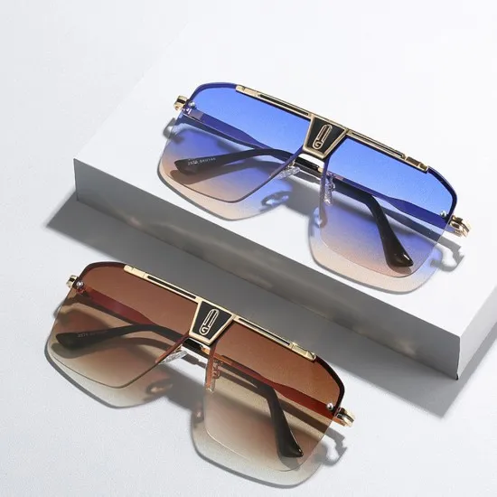 Ochelari de Soare pentru Barbati - Techsuit (2576) - Gold / Blue / Brown Ochelari de Soare pentru Barbati - Techsuit (2576) - Gold / Blue / Brown