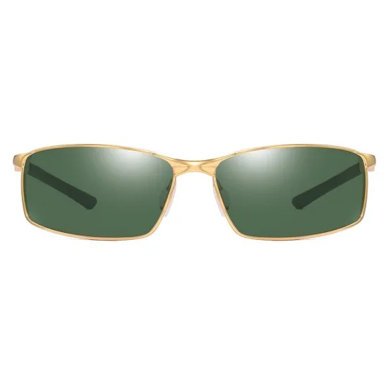 Ochelari de Soare pentru Barbati - Techsuit (559) - Gold / Green