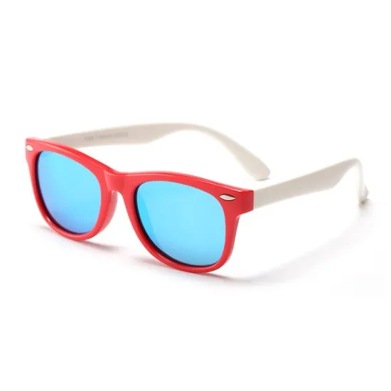 Ochelari de Soare pentru Copii cu Protectie UV - Techsuit (D802) - Red / White / Ice-Blue Ochelari de Soare pentru Copii cu Protectie UV - Techsuit (D802) - Red / White / Ice-Blue