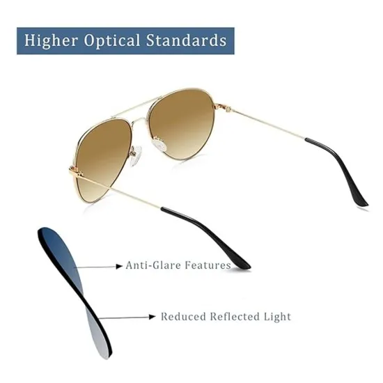 Ochelari de Soare Unisex - Techsuit (3025) - Gold / Brown Ochelari de Soare Unisex - Techsuit (3025) - Gold / Brown