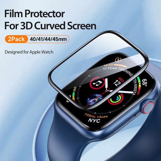 [Pachet 2x] Folie pentru Apple Watch 10 46mm - Dux Ducis Pmma Screen Protector Series - Black