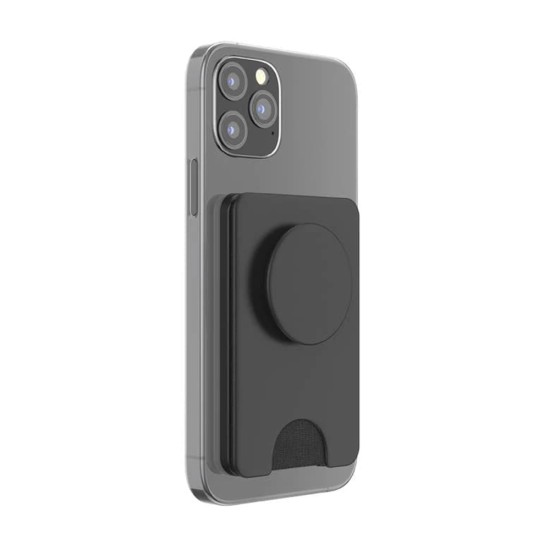 Portofel pentru telefon - PopSockets PopWallet - Magnetic MagSafe Black