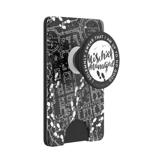 Portofel pentru telefon - PopSockets PopWallet - Mischief Managed Marauder's Map