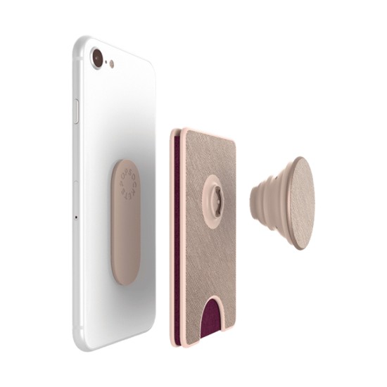 Portofel pentru telefon - PopSockets PopWallet - Saffiano Rose Gold