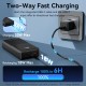 Power Bank 2x USB, Two Way Fast Charging, 20000mAh - Vention (FHPB0) - Black