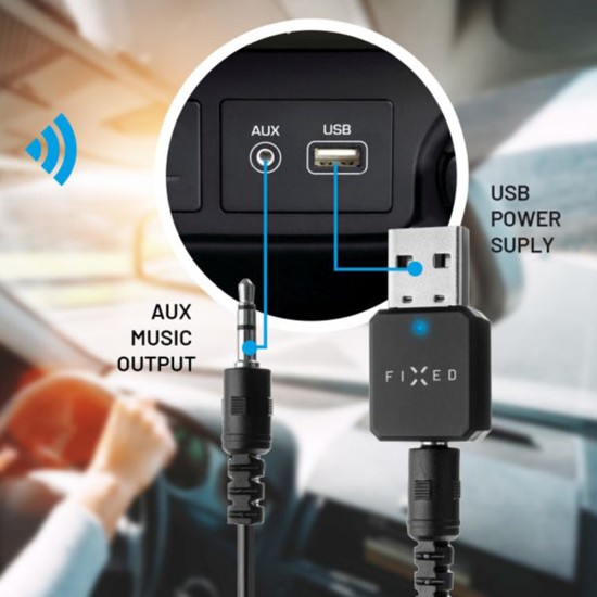 Receiver Audio cu Microfon, Bluetooth - Fixed (FIXSIG-BK) - Black Receiver Audio cu Microfon, Bluetooth - Fixed (FIXSIG-BK) - Black