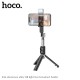 Selfie Stick Bluetooth cu Telecomanda, Lumini LED si Trepied, 80cm - Hoco (K16) - Black