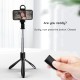 Selfie Stick cu Telecomanda si Lumina LED, Sleep Mode, 70cm - Techsuit (S01-S) - Black