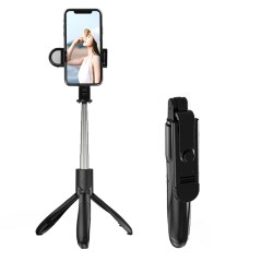 Selfie Stick cu Telecomanda si Lumina LED, Sleep Mode, 70cm - Techsuit (S01-S) - Black Selfie Stick cu Telecomanda si Lumina LED, Sleep Mode, 70cm - Techsuit (S01-S) - Black