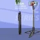 Selfie Stick cu Trepied si Telecomanda, 156cm - Techsuit (Q06) - Black