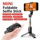 Selfie Stick cu Trepied si Telecomanda, 68cm, Mini - Techsuit (Q10) - Black