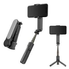 Selfie Stick Gimbal Stabil Bluetooth, 72cm - Techsuit Tripod Mount (L09) - Black Selfie Stick Gimbal Stabil Bluetooth, 72cm - Techsuit Tripod Mount (L09) - Black
