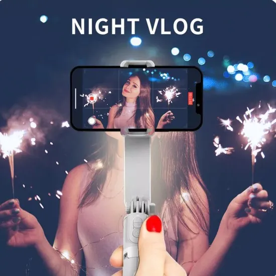 Selfie Stick Gimbal Stabil Bluetooth, 72cm - Techsuit Tripod Mount (L09) - Black Selfie Stick Gimbal Stabil Bluetooth, 72cm - Techsuit Tripod Mount (L09) - Black