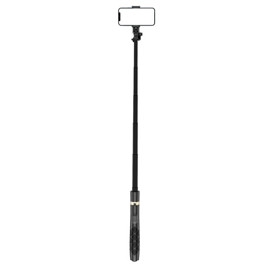 Selfie Stick GoPro si Trepied cu Telecomanda, 156cm - Techsuit (Q16) - Black