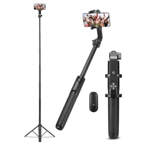 Selfie Stick pentru cu Surub 1/4 Telefon si GoPro - Spigen (S560W) - Black