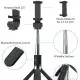 Selfie Stick si Trepied cu Telecomanda, 70cm - Techsuit (L01) - Black Selfie Stick si Trepied cu Telecomanda, 70cm - Techsuit (L01) - Black