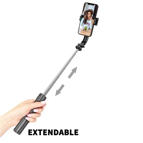Selfie Stick si Trepied Stabil Bluetooth, 113cm - Techsuit (L13) - Black Selfie Stick si Trepied Stabil Bluetooth, 113cm - Techsuit (L13) - Black