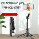 Selfie Stick Stabil Wireless cu Lumina LED Detasabila, 108cm - Techsuit Tripod Mount LED (L12D) - Black