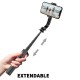 Selfie Stick Trepied Stabil, Portabil, 106cm - Techsuit L12 - Black