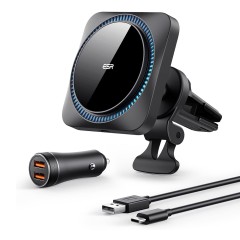 Set Incarcator Auto cu Priza 12V, 36W - ESR (BK918) - Frosted Onyx Set Incarcator Auto cu Priza 12V, 36W - ESR (BK918) - Frosted Onyx