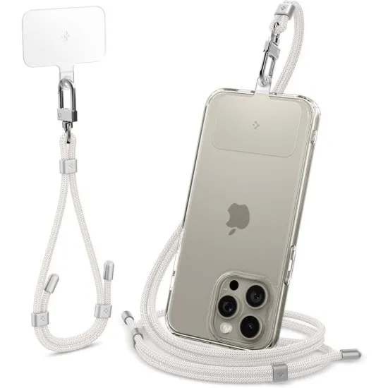 Snur pentru Smartphone, 220 - 790mm - Spigen - Pearl White Snur pentru Smartphone, 220 - 790mm - Spigen - Pearl White
