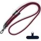 Snur pentru Telefon - Techsuit Rope Crossbody Strap (RCS1-28) - Dark Cherry Snur pentru Telefon - Techsuit Rope Crossbody Strap (RCS1-28) - Dark Cherry