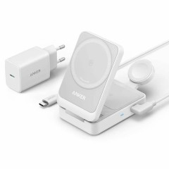 Statie de Alimentare pentru Apple, 15W + Incarcator si Cablu Type-C - Anker (B2557321) - White Statie de Alimentare pentru Apple, 15W + Incarcator si Cablu Type-C - Anker (B2557321) - White
