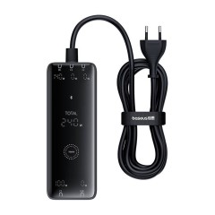 Statie de Incarcare GaN, 3x USB-C, USB, DC, 240W, 1m - Baseus (P10163901113-00) - Black Statie de Incarcare GaN, 3x USB-C, USB, DC, 240W, 1m - Baseus (P10163901113-00) - Black