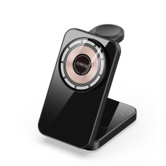 Statie de Incarcare pentru iPhone, AirPods, iWatch, 15W - Duzzona (W17) - Black Statie de Incarcare pentru iPhone, AirPods, iWatch, 15W - Duzzona (W17) - Black