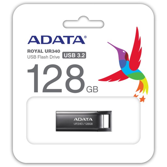 Stick de Memorie 128GB - Adata (AROY-UR340-128GBK) - Metallic Black