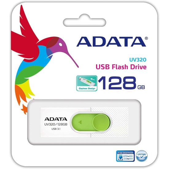 Stick de Memorie 128GB - Adata (AUV320-128G-RWHGN) - White / Green