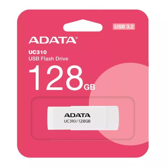 Stick de Memorie 128GB, USB 3.2 - Adata (UC310-128G-RWH) - White