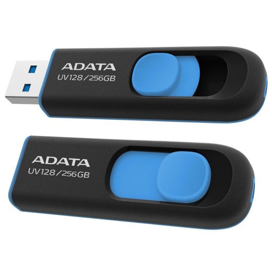 Stick de Memorie 256GB, USB 3.2 - Adata (AUV128-256G-RBE) - Black / Blue