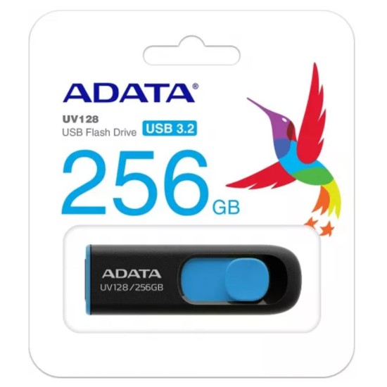 Stick de Memorie 256GB, USB 3.2 - Adata (AUV128-256G-RBE) - Black / Blue