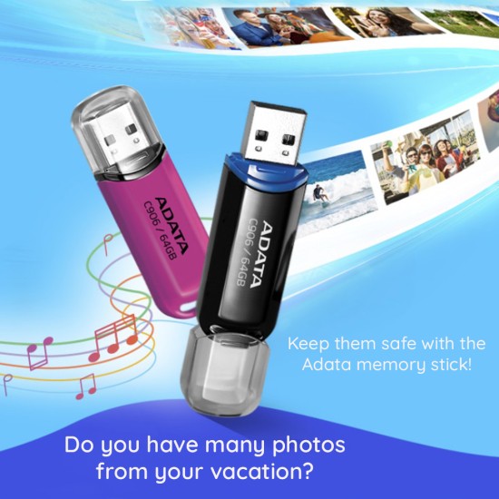 Stick de Memorie 32GB, USB 2.0 - Adata (AC906-32G-RWB) - Blue