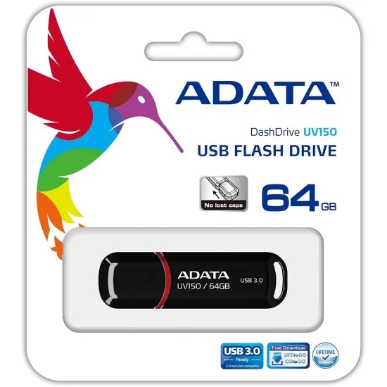 Stick de Memorie 64GB - Adata (AUV150-64G-RBK) - Black Stick de Memorie 64GB - Adata (AUV150-64G-RBK) - Black