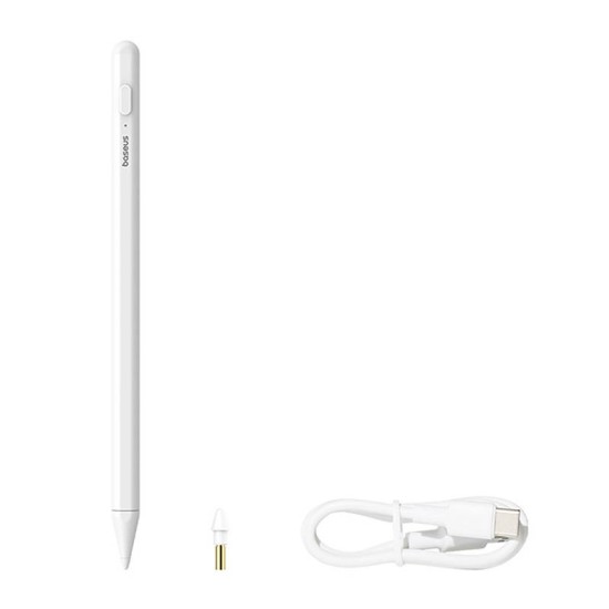 Stylus Pen Magnetic cu Indicator LED pentru iPad - Baseus (P80015802213-02) - White